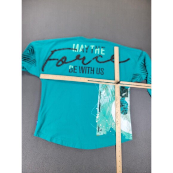 Star Wars Spirit Jersey Shirt Mens Medium Teal Rebel Leader Force Graphic Disney - Picture 9 of 12